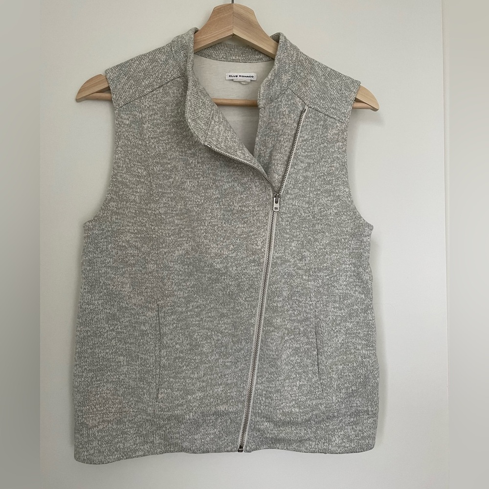 Club Monaco Heather Gray Zip Vest